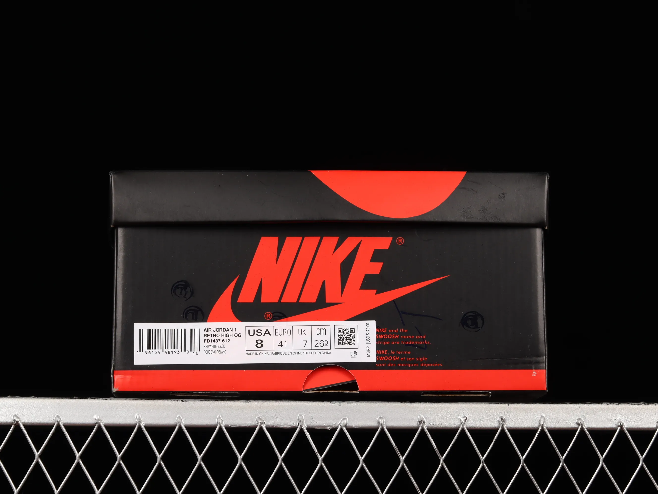All categories Air Jordan Jordan series basketball shoes Air Jordan 1 High Air Jordan 1 High OG AJ1 Joe 1 new Chicago color FD1437-612